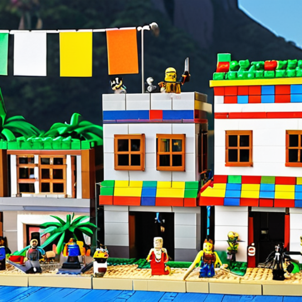 **

"A vibrant and colorful Roblox game creation contest scene in Rio de Janeiro, Brazil, featuring diverse avatar characters building intricate structures with Lego-like blocks, surrounded by palm trees and a favela backdrop.  Overhead, banners proclaim 'Concurso Criativo Roblox: Edição Rio!'  Capture the excitement and collaborative spirit of Brazilian Roblox developers."

**