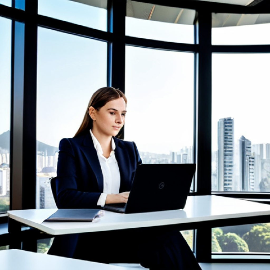 **

A professional businesswoman in a stylish, fully clothed business suit, sitting at a bright desk in a modern São Paulo office, Brazil, working on a laptop. Large windows overlooking the city skyline. Safe for work, appropriate content, fully clothed, professional attire, perfect anatomy, correct proportions, natural pose, professional photography, high quality.

**