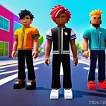 로블록스 아바타 꾸미기 가이드 - **Prompt:** "A vibrant, diverse group of Roblox avatars, each showcasing a unique and expressive sty...