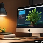 로블록스 루아 Lua  코딩 초급 강의 - A detailed digital illustration of a young programmer in a cozy home office environment, focused on ...